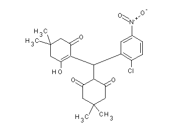 2-[(2-chloro-5-nitrophenyl)(2-hydroxy-4,4-dimethyl-6-oxo-1-cyclohexen-1-yl)methyl]-5,5-dimethyl-1,3-cyclohexanedione - Click Image to Close