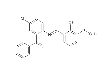 {5-chloro-2-[(2-hydroxy-3-methoxybenzylidene)amino]phenyl}(phenyl)methanone - Click Image to Close
