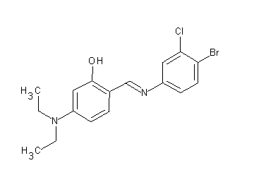 2-{[(4-bromo-3-chlorophenyl)imino]methyl}-5-(diethylamino)phenol - Click Image to Close