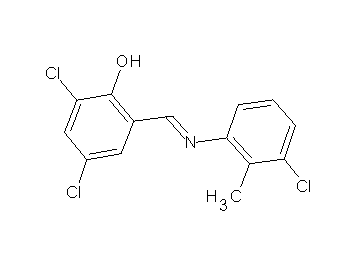 2,4-dichloro-6-{[(3-chloro-2-methylphenyl)imino]methyl}phenol - Click Image to Close