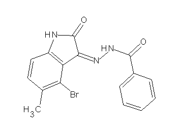 N'-(4-bromo-5-methyl-2-oxo-1,2-dihydro-3H-indol-3-ylidene)benzohydrazide - Click Image to Close