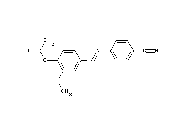 4-{[(4-cyanophenyl)imino]methyl}-2-methoxyphenyl acetate - Click Image to Close