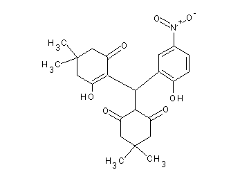 2-[(2-hydroxy-4,4-dimethyl-6-oxo-1-cyclohexen-1-yl)(2-hydroxy-5-nitrophenyl)methyl]-5,5-dimethyl-1,3-cyclohexanedione - Click Image to Close