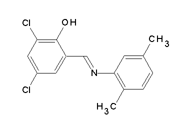 2,4-dichloro-6-{[(2,5-dimethylphenyl)imino]methyl}phenol - Click Image to Close