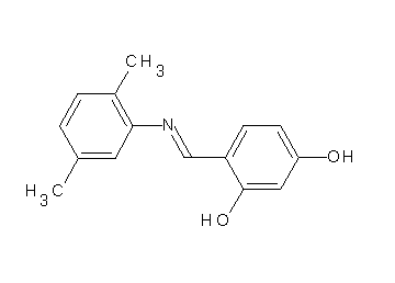 4-{[(2,5-dimethylphenyl)imino]methyl}-1,3-benzenediol - Click Image to Close