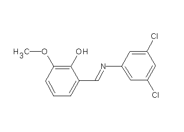 2-{[(3,5-dichlorophenyl)imino]methyl}-6-methoxyphenol - Click Image to Close