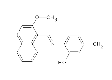 2-{[(2-methoxy-1-naphthyl)methylene]amino}-5-methylphenol - Click Image to Close