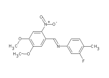 N-(4,5-dimethoxy-2-nitrobenzylidene)-3-fluoro-4-methylaniline - Click Image to Close
