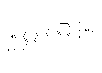 4-[(4-hydroxy-3-methoxybenzylidene)amino]benzenesulfonamide