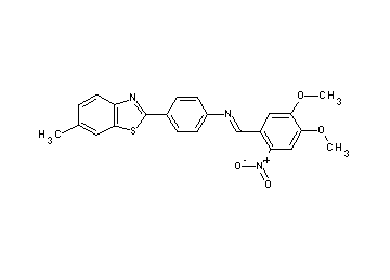 N-(4,5-dimethoxy-2-nitrobenzylidene)-4-(6-methyl-1,3-benzothiazol-2-yl)aniline - Click Image to Close
