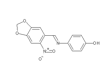 4-{[(6-nitro-1,3-benzodioxol-5-yl)methylene]amino}phenol