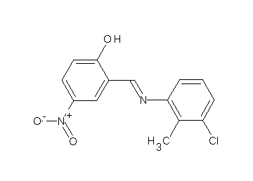 2-{[(3-chloro-2-methylphenyl)imino]methyl}-4-nitrophenol - Click Image to Close