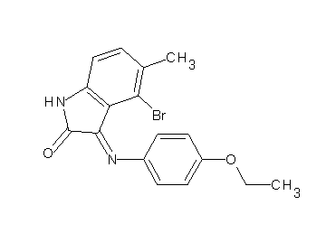 4-bromo-3-[(4-ethoxyphenyl)imino]-5-methyl-1,3-dihydro-2H-indol-2-one - Click Image to Close