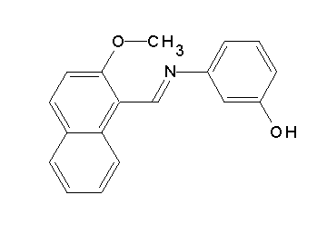 3-{[(2-methoxy-1-naphthyl)methylene]amino}phenol