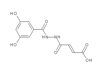 4-[2-(3,5-dihydroxybenzoyl)hydrazino]-4-oxo-2-butenoic acid