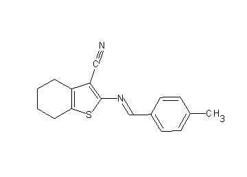 2-[(4-methylbenzylidene)amino]-4,5,6,7-tetrahydro-1-benzothiophene-3-carbonitrile