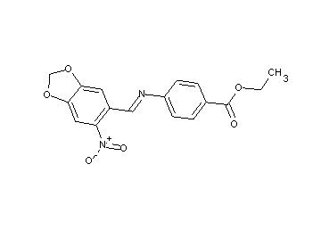 ethyl 4-{[(6-nitro-1,3-benzodioxol-5-yl)methylene]amino}benzoate - Click Image to Close
