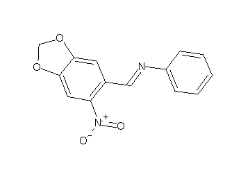N-[(6-nitro-1,3-benzodioxol-5-yl)methylene]aniline