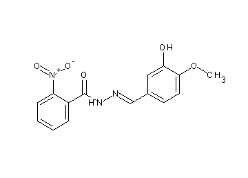 N'-(3-hydroxy-4-methoxybenzylidene)-2-nitrobenzohydrazide - Click Image to Close