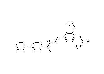 4-[2-(4-biphenylylcarbonyl)carbonohydrazonoyl]-2-methoxyphenyl acetate - Click Image to Close