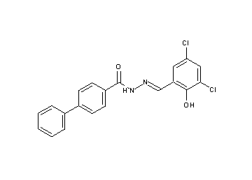 N'-(3,5-dichloro-2-hydroxybenzylidene)-4-biphenylcarbohydrazide - Click Image to Close