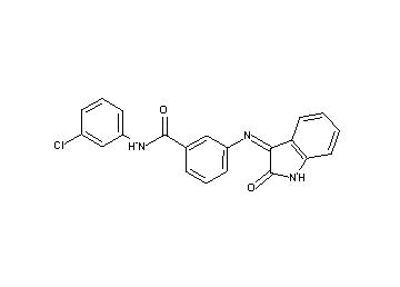 N-(3-chlorophenyl)-3-[(2-oxo-1,2-dihydro-3H-indol-3-ylidene)amino]benzamide - Click Image to Close