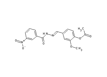 2-methoxy-4-[2-(3-nitrobenzoyl)carbonohydrazonoyl]phenyl acetate - Click Image to Close