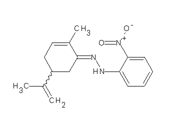 1-(5-isopropenyl-2-methyl-2-cyclohexen-1-ylidene)-2-(2-nitrophenyl)hydrazine - Click Image to Close