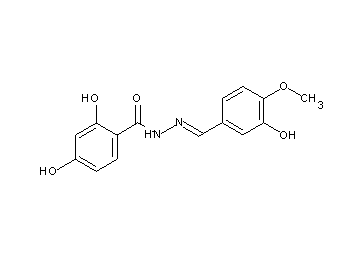 2,4-dihydroxy-N'-(3-hydroxy-4-methoxybenzylidene)benzohydrazide - Click Image to Close