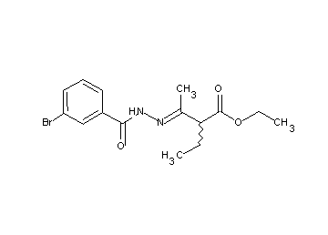 ethyl 3-[(3-bromobenzoyl)hydrazono]-2-ethylbutanoate - Click Image to Close