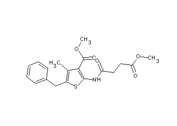 methyl 5-benzyl-2-[(4-methoxy-4-oxobutanoyl)amino]-4-methyl-3-thiophenecarboxylate - Click Image to Close