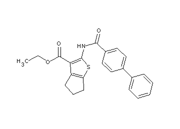 ethyl 2-[(4-biphenylylcarbonyl)amino]-5,6-dihydro-4H-cyclopenta[b]thiophene-3-carboxylate - Click Image to Close