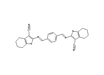 2,2'-[1,4-phenylenebis(methylylidenenitrilo)]bis(4,5,6,7-tetrahydro-1-benzothiophene-3-carbonitrile) - Click Image to Close