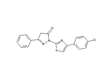 2-[4-(4-chlorophenyl)-1,3-thiazol-2-yl]-5-phenyl-2,4-dihydro-3H-pyrazol-3-one