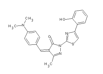 4-[4-(dimethylamino)benzylidene]-2-[4-(2-hydroxyphenyl)-1,3-thiazol-2-yl]-5-methyl-2,4-dihydro-3H-pyrazol-3-one - Click Image to Close