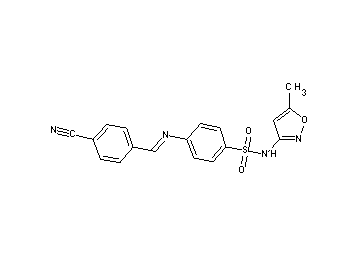 4-[(4-cyanobenzylidene)amino]-N-(5-methyl-3-isoxazolyl)benzenesulfonamide - Click Image to Close