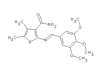 4,5-dimethyl-2-[(3,4,5-trimethoxybenzylidene)amino]-3-thiophenecarboxamide - Click Image to Close