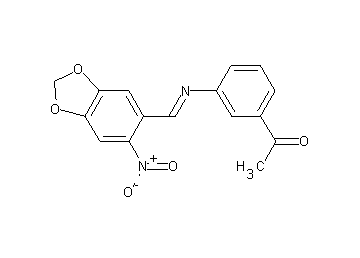 1-(3-{[(6-nitro-1,3-benzodioxol-5-yl)methylene]amino}phenyl)ethanone - Click Image to Close