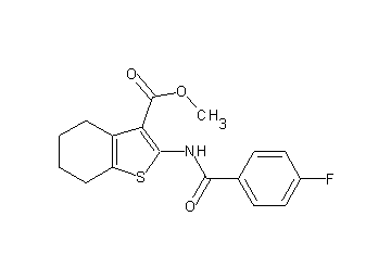 methyl 2-[(4-fluorobenzoyl)amino]-4,5,6,7-tetrahydro-1-benzothiophene-3-carboxylate - Click Image to Close