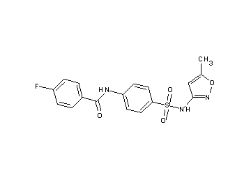 4-fluoro-N-(4-{[(5-methyl-3-isoxazolyl)amino]sulfonyl}phenyl)benzamide - Click Image to Close