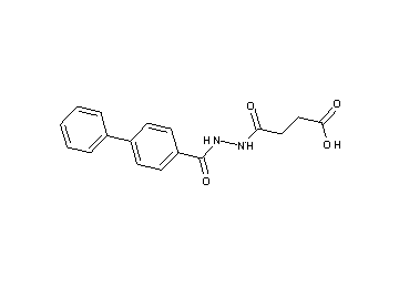 4-[2-(4-biphenylylcarbonyl)hydrazino]-4-oxobutanoic acid - Click Image to Close