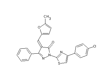 2-[4-(4-chlorophenyl)-1,3-thiazol-2-yl]-4-[(5-methyl-2-furyl)methylene]-5-phenyl-2,4-dihydro-3H-pyrazol-3-one - Click Image to Close