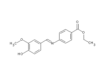 ethyl 4-[(4-hydroxy-3-methoxybenzylidene)amino]benzoate - Click Image to Close