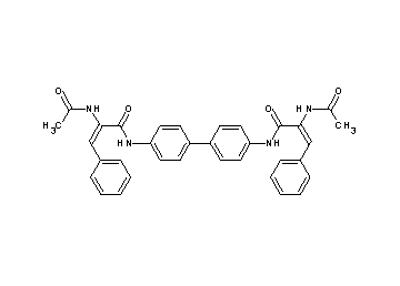 N,N'-4,4'-biphenyldiylbis[2-(acetylamino)-3-phenylacrylamide] - Click Image to Close