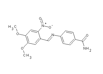 4-[(4,5-dimethoxy-2-nitrobenzylidene)amino]benzamide - Click Image to Close