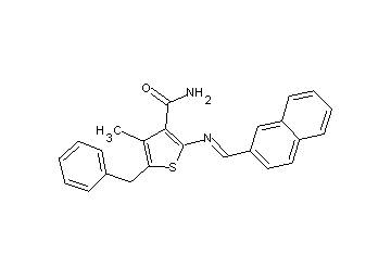 5-benzyl-4-methyl-2-[(2-naphthylmethylene)amino]-3-thiophenecarboxamide - Click Image to Close