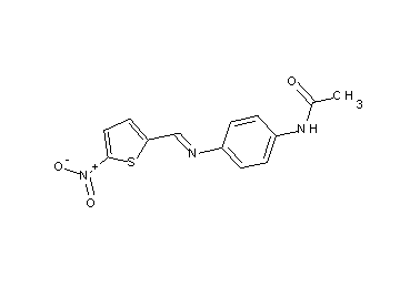 N-(4-{[(5-nitro-2-thienyl)methylene]amino}phenyl)acetamide - Click Image to Close