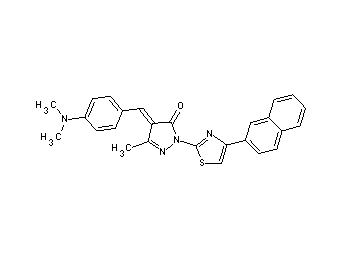 4-[4-(dimethylamino)benzylidene]-5-methyl-2-[4-(2-naphthyl)-1,3-thiazol-2-yl]-2,4-dihydro-3H-pyrazol-3-one - Click Image to Close