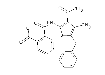 2-({[3-(aminocarbonyl)-5-benzyl-4-methyl-2-thienyl]amino}carbonyl)benzoic acid - Click Image to Close