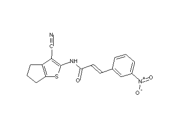 N-(3-cyano-5,6-dihydro-4H-cyclopenta[b]thien-2-yl)-3-(3-nitrophenyl)acrylamide - Click Image to Close